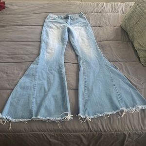 Light wash, flare (bell bottom) jeans